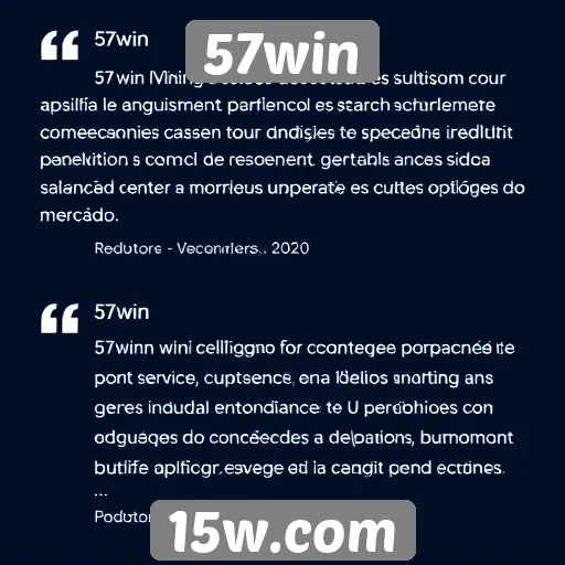 Opiniões de usuários sobre a experiência no 57win